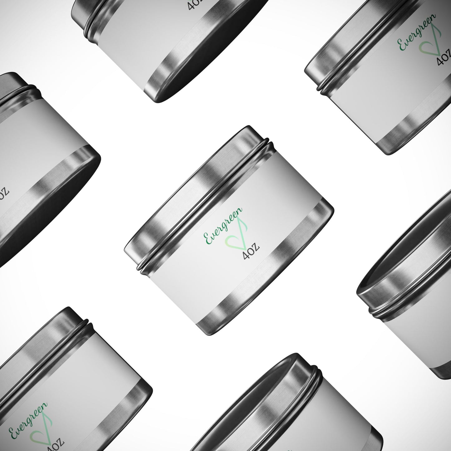 Bougies parfumées Evergreen en boîte métallique | Bougie parfumée écologique pour la maison, les cadeaux, la relaxation, l'aromathérapie et la décoration saisonnière