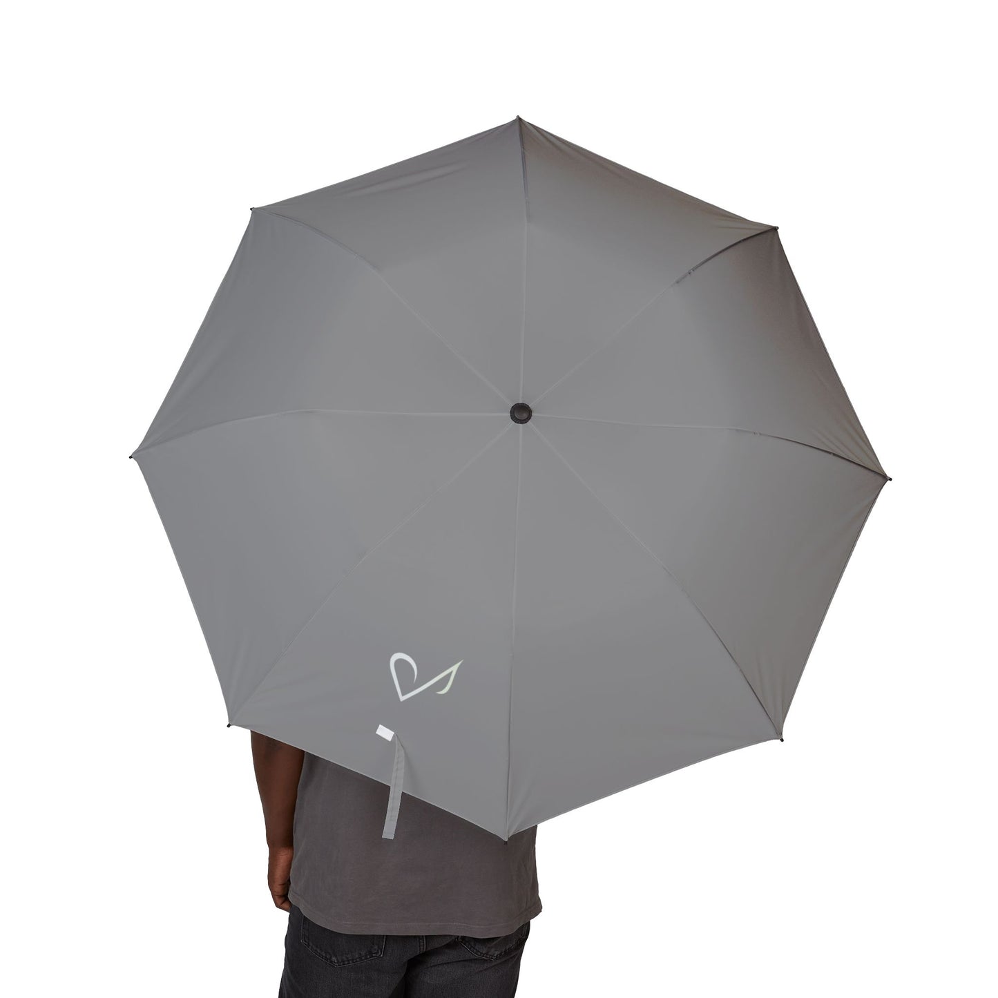 Parapluie compact pliable gris | Équipement de pluie écologique, indispensable pour les voyages, accessoire d'extérieur léger