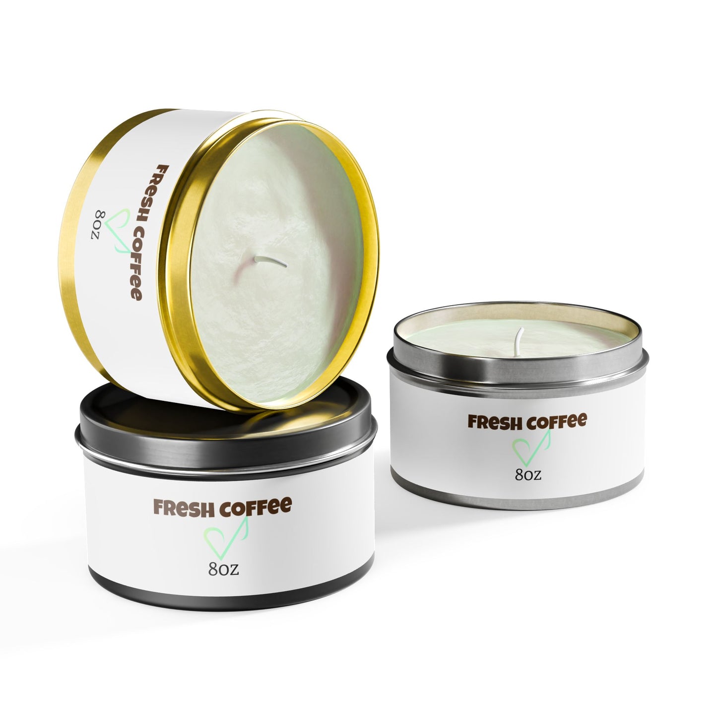Bougie parfumée au café frais naturel en boîte métallique - Décoration chaleureuse pour la maison, cadeau pour les amateurs de café, bougie d'aromathérapie