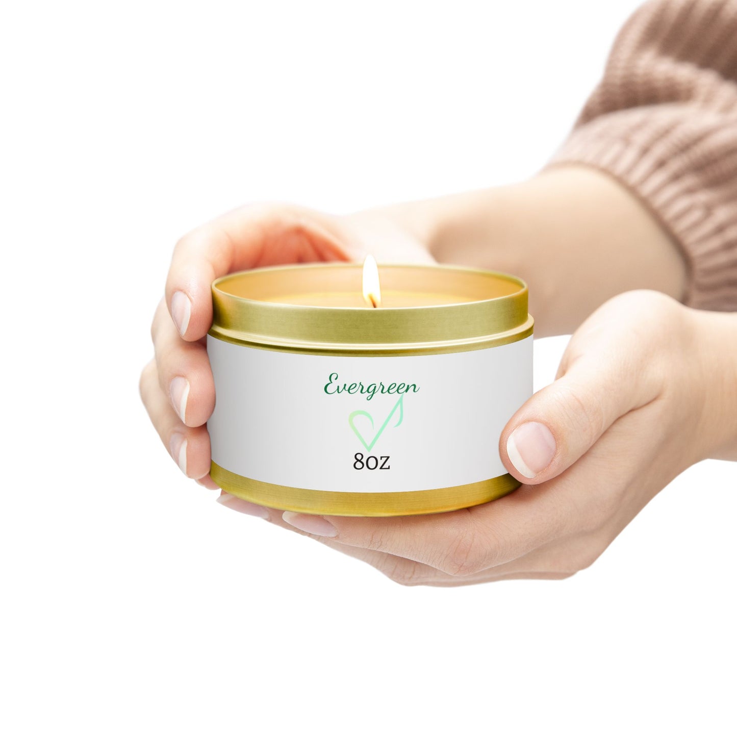 Bougies parfumées Evergreen en boîte métallique | Bougie parfumée écologique pour la maison, les cadeaux, la relaxation, l'aromathérapie et la décoration saisonnière