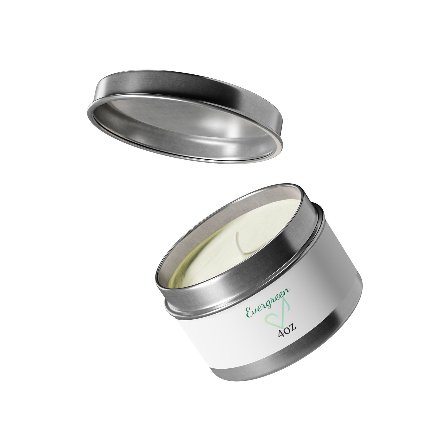 Bougies parfumées Evergreen en boîte métallique | Bougie parfumée écologique pour la maison, les cadeaux, la relaxation, l'aromathérapie et la décoration saisonnière