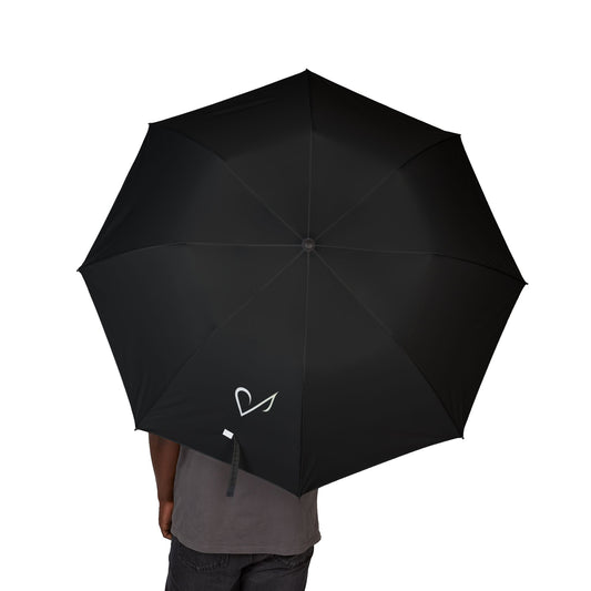 Parapluie noir compact et pliable | Équipement de pluie écologique, indispensable pour les voyages, accessoire d'extérieur léger