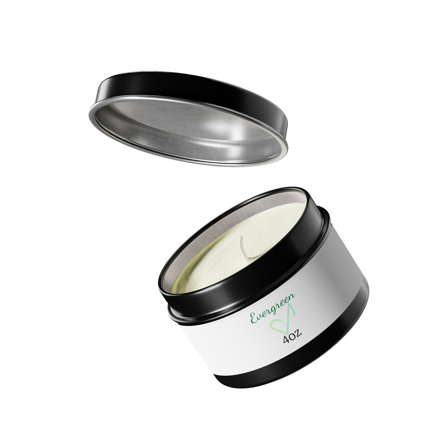 Bougies parfumées Evergreen en boîte métallique | Bougie parfumée écologique pour la maison, les cadeaux, la relaxation, l'aromathérapie et la décoration saisonnière