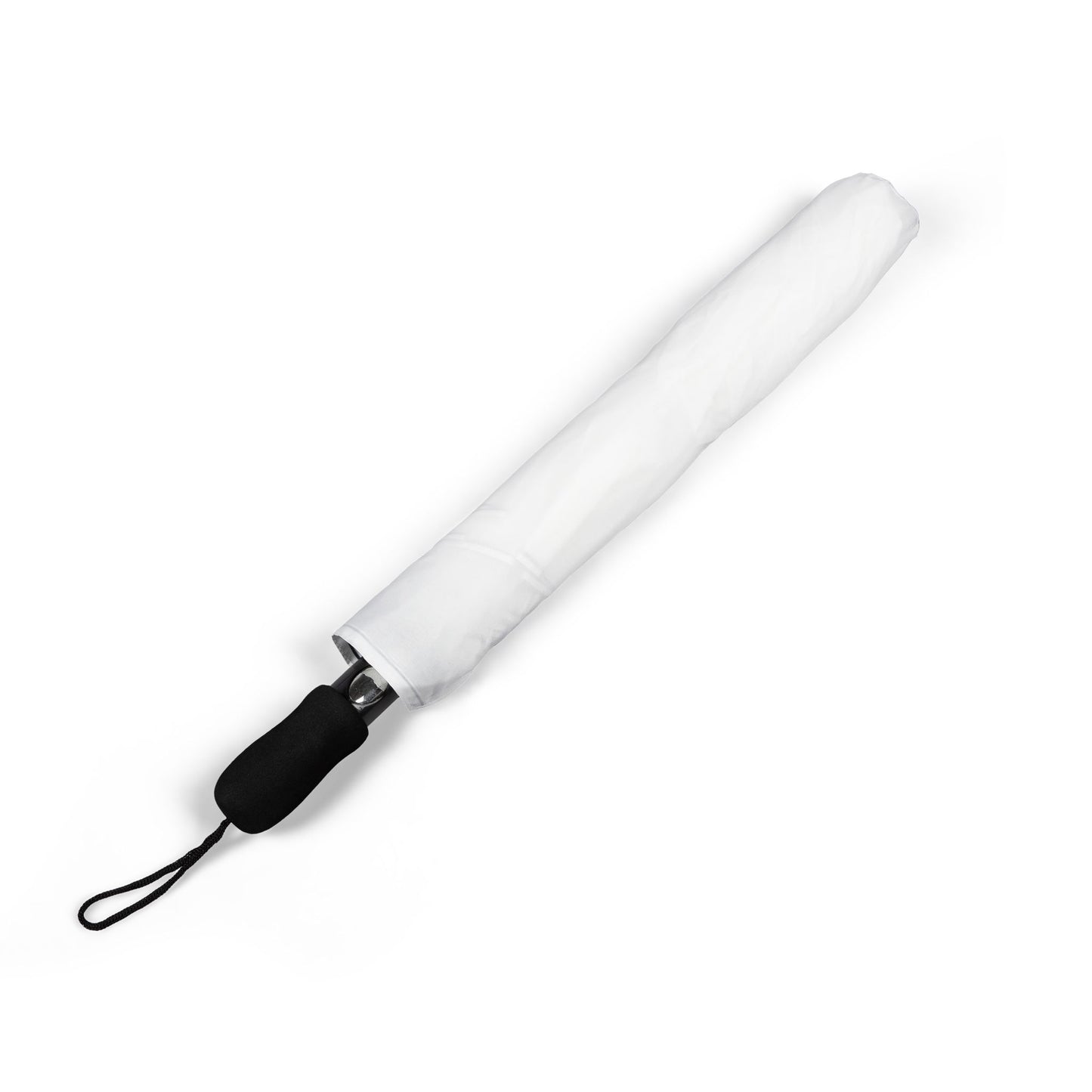 White Compact Foldable Umbrella | Eco-Friendly Rain Gear, Travel Essentials, Lightweight Outdoor Accessory