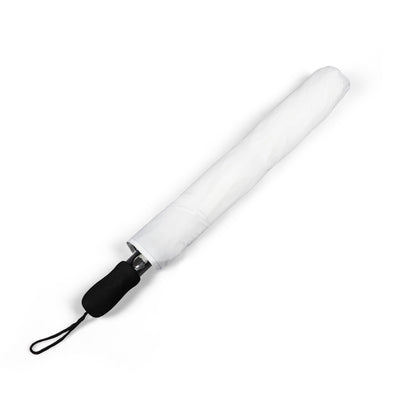 White Compact Foldable Umbrella | Eco-Friendly Rain Gear, Travel Essentials, Lightweight Outdoor Accessory