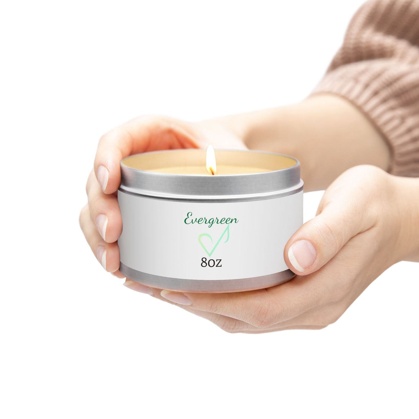 Bougies parfumées Evergreen en boîte métallique | Bougie parfumée écologique pour la maison, les cadeaux, la relaxation, l'aromathérapie et la décoration saisonnière