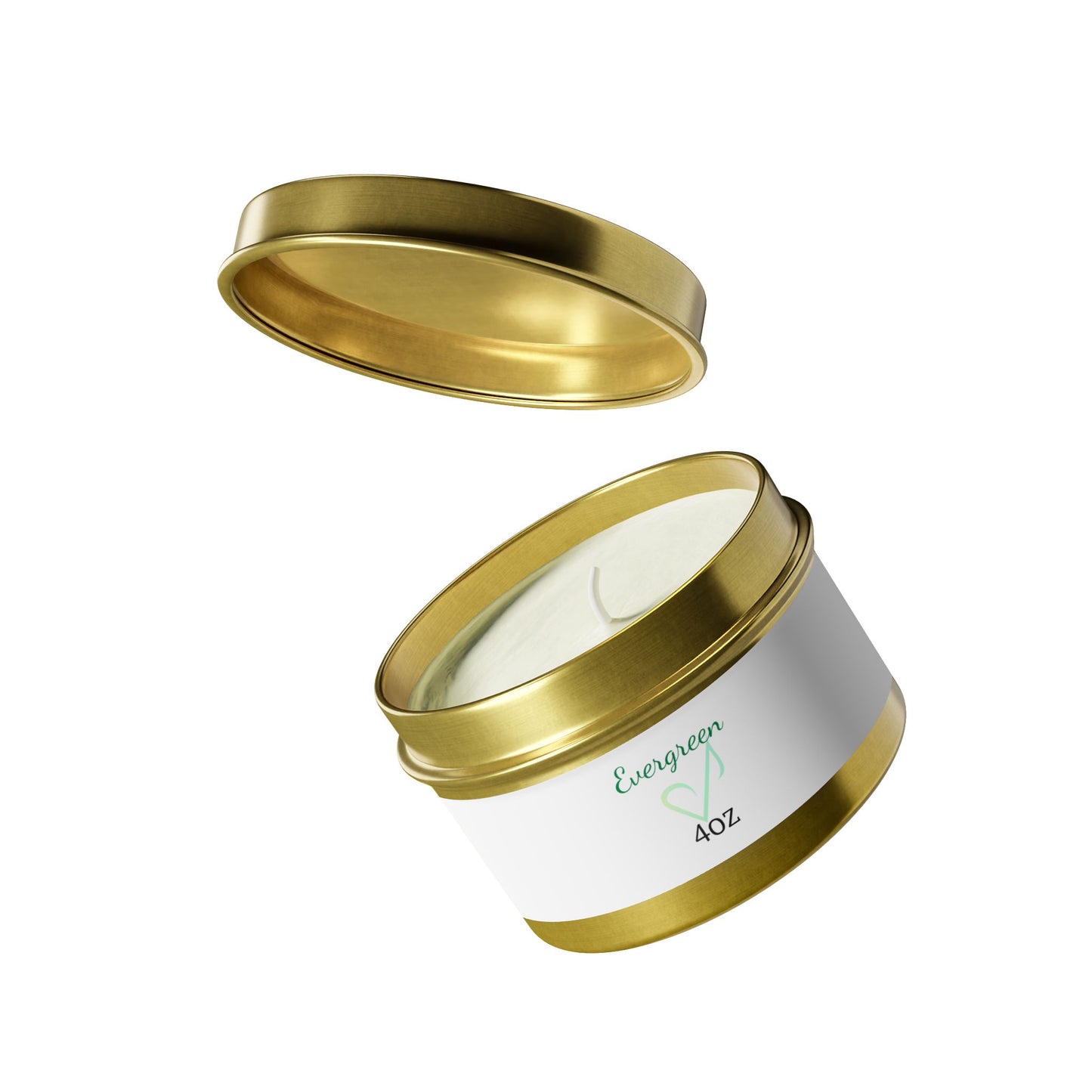 Bougies parfumées Evergreen en boîte métallique | Bougie parfumée écologique pour la maison, les cadeaux, la relaxation, l'aromathérapie et la décoration saisonnière