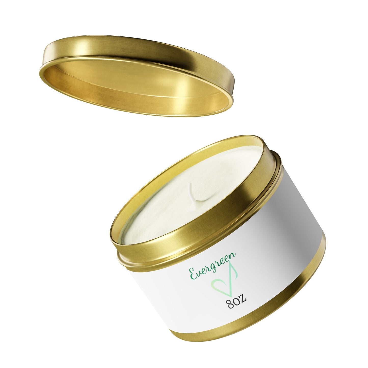 Bougies parfumées Evergreen en boîte métallique | Bougie parfumée écologique pour la maison, les cadeaux, la relaxation, l'aromathérapie et la décoration saisonnière