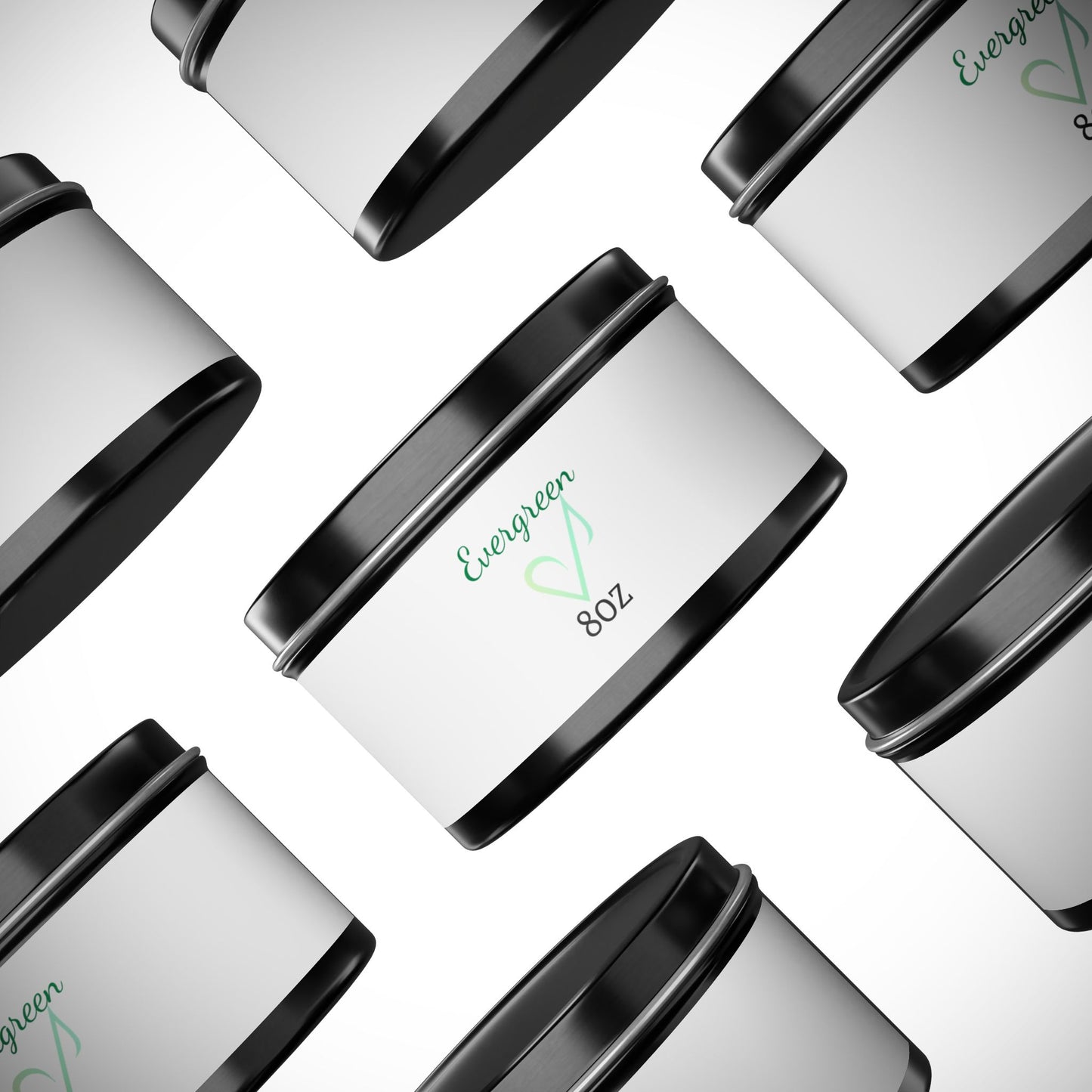 Bougies parfumées Evergreen en boîte métallique | Bougie parfumée écologique pour la maison, les cadeaux, la relaxation, l'aromathérapie et la décoration saisonnière